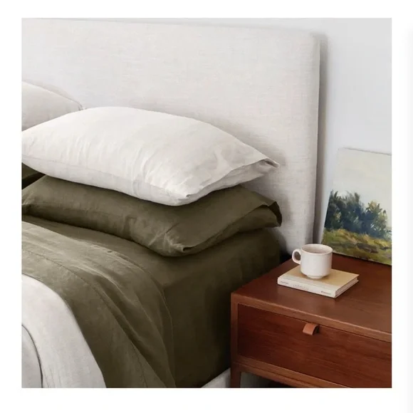 🆕The Citizenry STONEWASHED LINEN PILLOWCASES White Standard Size - Picture 3 of 6